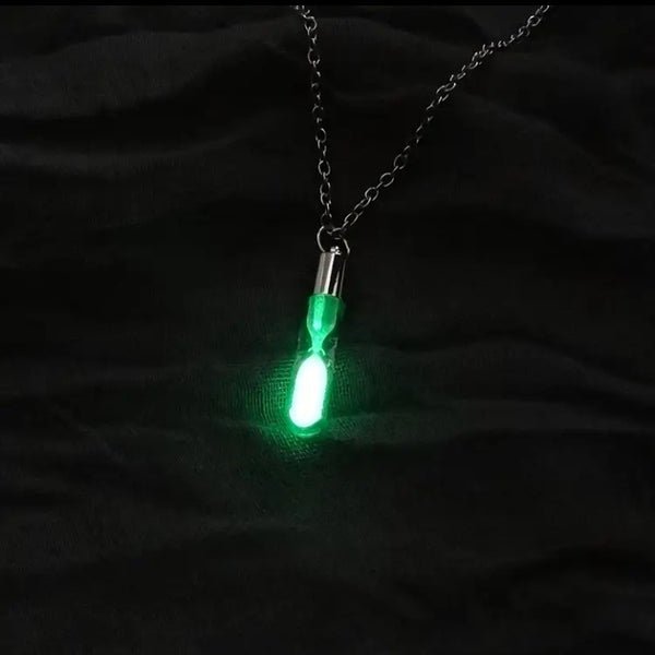 Glow Hourglass Pendant Necklace